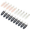 LPOW 24 Pcs No Bend Hair Clips Pin Curl Clips No Crease Hair Clip for Hairstyle Bangs Finger Waves Makeup Application Hairdressing Hairpins Styling Clips for Hair Salon Black Pink White